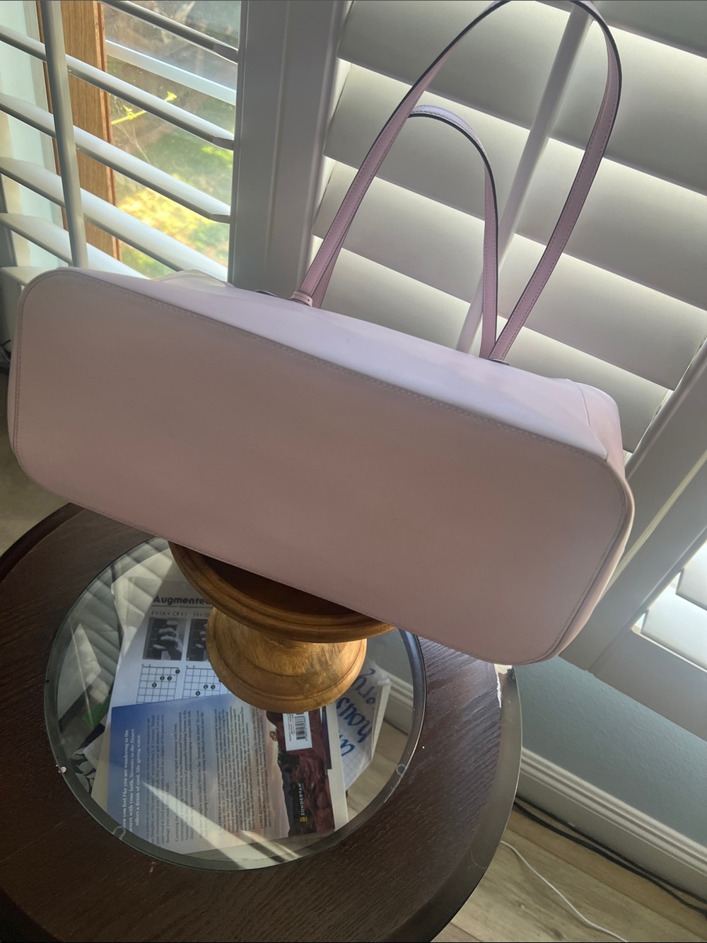 Kate Spade, Large, blush pink leather tote, EUC - Picture 7 of 13